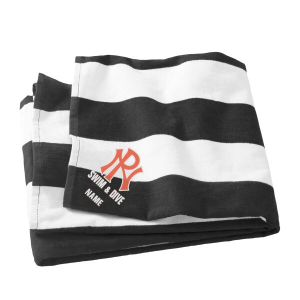 Cabana Stripe Beach Towel - Name Option Thumbnail